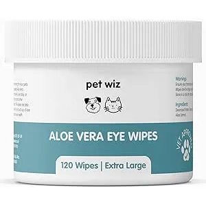Pet Wiz Toallitas de Ojos de Aloe Vera para Limpia