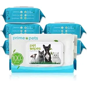 PrimePets 600 Piezas Toallitas Higiene Perro y Gat