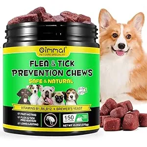 Pulgas Y Tick Prevention Chews Para Perros,150 Pcs