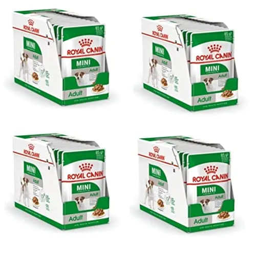 ROYAL CANIN MINI ADULT EN SALSA- PACK 4 x 12BOLSITAS x 85GRS