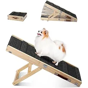 Rampa plegable para perros de madera para cama, so