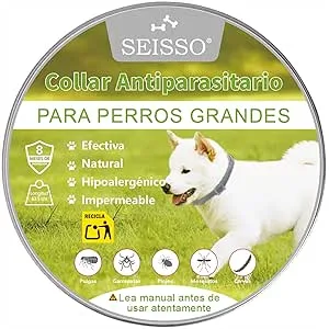 SEISSO 2 Collar Anitpulgas para Perros, Set de 2 C