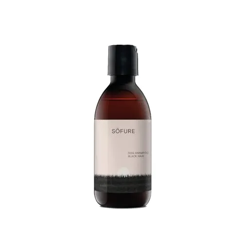 SÖFURE - Champú Perros - Apto para Todo Tipo de Pelajes y Razas - 250 ml, Pelo Negro