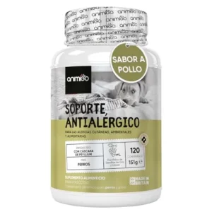 Suplemento Natural Alergias para Aliviar Picor en Perros - 120 Comprimidos Sabor a Pollo