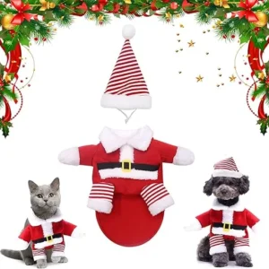 TRAJE DE SANTA KLAUS PARA MASCOTAS