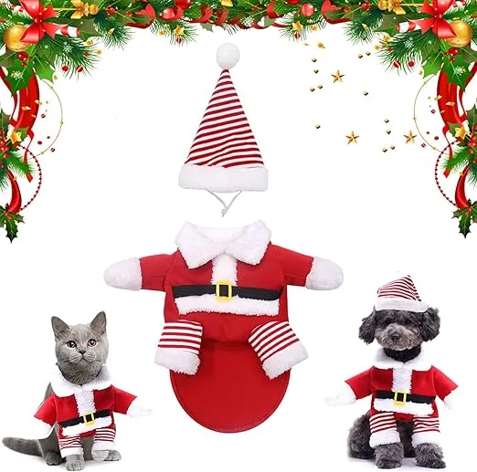 TRAJE DE SANTA KLAUS PARA MASCOTAS