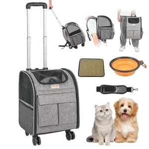 TRANSPORTADOR PARA MASCOTAS CON RUEDAS Y ASA TELESCÓPICA