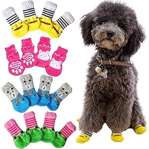 TYXHXTF 16 PCS Calcetines Perro, Protectores de Pa