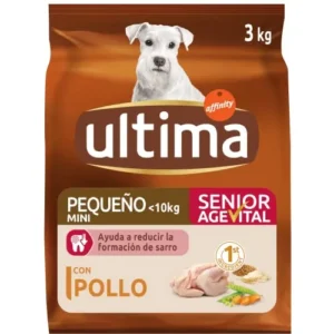 Ultima Pequeño Senior Pollo, Comida seca para perros, 3kg