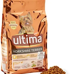 Ultima Pequeño Yorkshire Terrier Pollo, Comida seca para perros, Pack de 4 x 1,5kg, Total 6kg