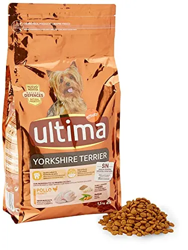 Ultima Pequeño Yorkshire Terrier Pollo, Comida seca para perros, Pack de 4 x 1,5kg, Total 6kg