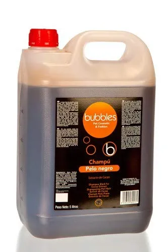 Unbekannt Bubbles® Champú para perros Pelo Negro para pelo oscuro variante 5 litros bidón