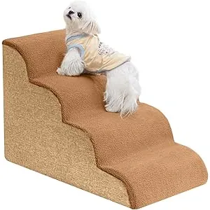 Uross Escalera para perros pequeños, 4 peldaños, r