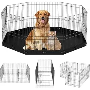 VEVOR Valla para Perros de 61x61 cm, Parque de Jue
