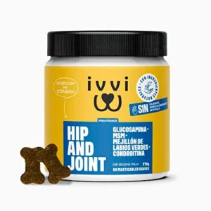 ivvi - Hip and Joint - Articulaciones, Antiartrosis - Complemento Alimenticio para Perros, Altamente Concentrado