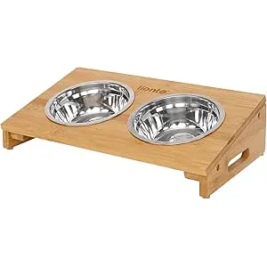 lionto Comedero Elevado para Perros y Gatos con So