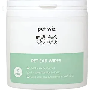 pet wiz Toallitas para los oídos para perros y gat